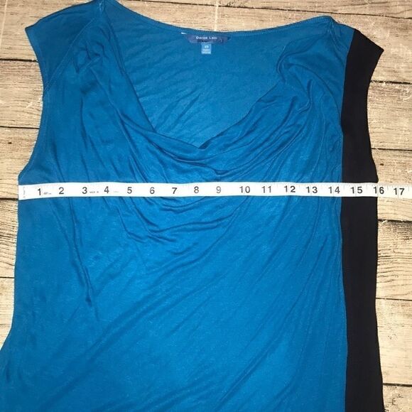 Derek Lam Atlantic Blue Cowl Neck Sleeveless Top - Picture 5 of 7